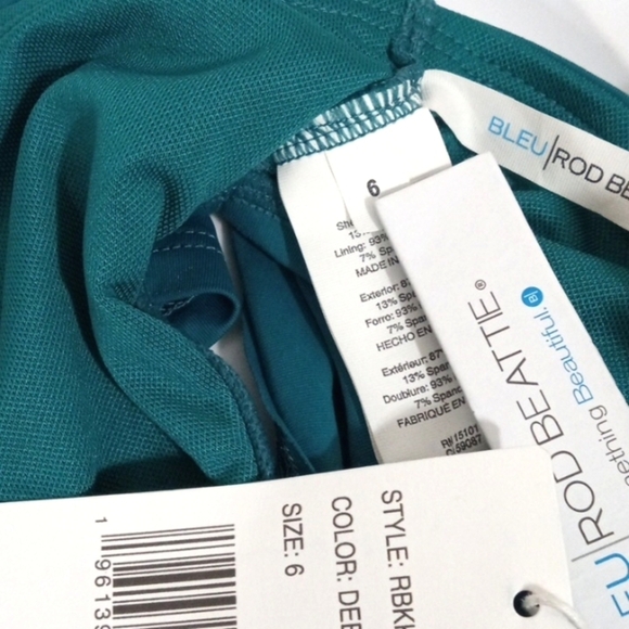 BLEU ROD BEATTIE DEEP WATER RUCHED SARONG BIKINI SWIMSUIT BOTTOM SIZE 6 NWT - Picture 5 of 5